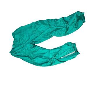 🌊 VINTAGE TEAL NYLON TRACK PANTS SIZE XL🌊